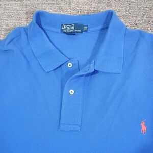 Polo Ralph Lauren 5XB Big & Tall Blue Polo Shirt 100% Cotton